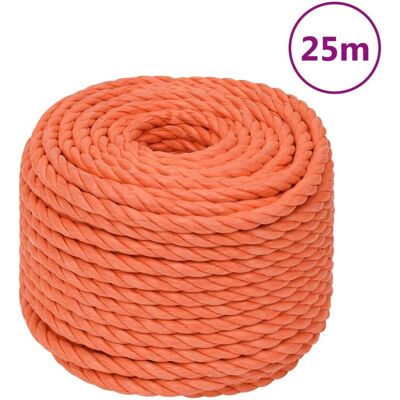 vidaXL Orange Twisted Rope 14mm 25m - Seil vidaXL Orange Twisted Rope 14mm 25m - Seil