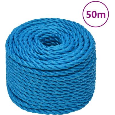 vidaXL Blaue 16 mm/50 m Gedrehte Seil - Arbeitsseil vidaXL Blaue 16 mm/50 m Gedrehte Seil - Arbeitsseil