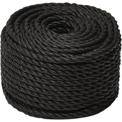 vidaXL Sorte 14mm/50m Twisted Rope - Arbejdssnor vidaXL Sorte 14mm/50m Twisted Rope - Arbejdssnor