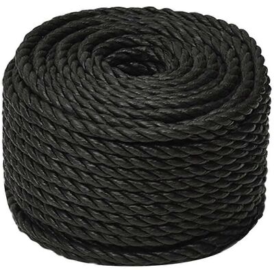 vidaXL Corde Torsadée Noire 20 mm 50 m - Corde vidaXL Corde Torsadée Noire 20 mm 50 m - Corde