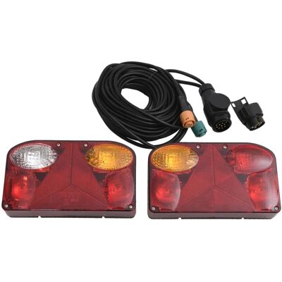 vidaXL Feux de Remorque - Rouge 2 pcs 23x6x13 cm 12V Ampoule Classique vidaXL Feux de Remorque - Rouge 2 pcs 23x6x13 cm 12V Ampoule Classique