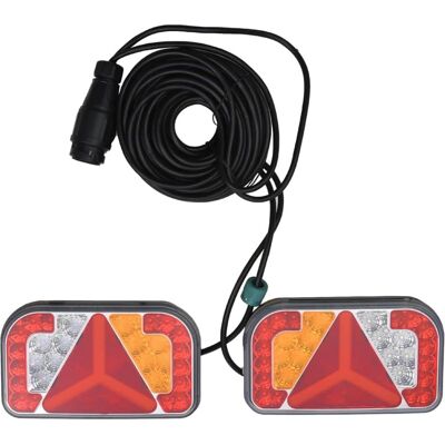 vidaXL Trailerverlichting - 2 stuks Rood - 24x5x14,5 cm - 12V LED vidaXL Trailerverlichting - 2 stuks Rood - 24x5x14,5 cm - 12V LED