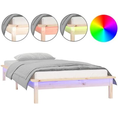 vidaXL 820596 Sänkykehys - Massiivipuuta, LED, Ruskea - Sänkykehys vidaXL 820596 Sänkykehys - Massiivipuuta, LED, Ruskea - Sänkykehys