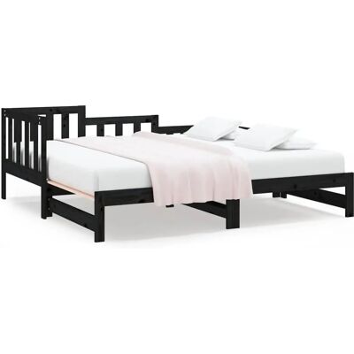 vidaXL 820750 Schlafsofa - Schwarz, 90x190 cm vidaXL 820750 Schlafsofa - Schwarz, 90x190 cm
