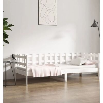 vidaXL Weiße 90x190 cm Massiv-Fensterbankbett - Schlafsofa vidaXL Weiße 90x190 cm Massiv-Fensterbankbett - Schlafsofa