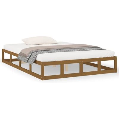 vidaXL Honningbrunt 150x200 cm Massivt træramme - Sengetype vidaXL Honningbrunt 150x200 cm Massivt træramme - Sengetype