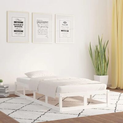 vidaXL 75x190 cm hvid massivtræs sengestel - Sengetype vidaXL 75x190 cm hvid massivtræs sengestel - Sengetype