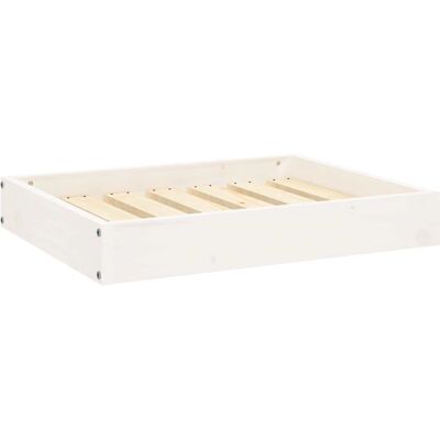 vidaXL Massives Kiefernholz Hundebett Weiß 61,5x49x9 cm - Hundebett vidaXL Massives Kiefernholz Hundebett Weiß 61,5x49x9 cm - Hundebett