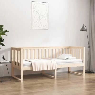 vidaXL Pine Wood Sofa Bed - Rustic Multi-Functional 75x190cm vidaXL Pine Wood Sofa Bed - Rustic Multi-Functional 75x190cm
