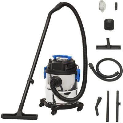 vidaXL Aspirateur humide et sec 1200 W 20 L Argent - Publicité vidaXL Aspirateur humide et sec 1200 W 20 L Argent - Publicité