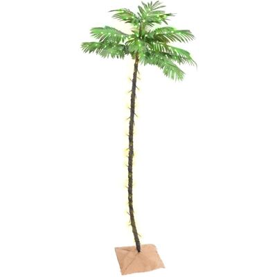 vidaXL LED Palmenbaum Warm White Außenpflanze Dekoration - 220 cm vidaXL LED Palmenbaum Warm White Außenpflanze Dekoration - 220 cm