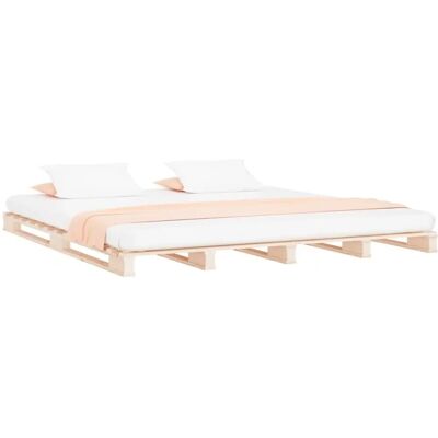 vidaXL Massief dennenhouten bedframe - 140x200cm - Bruin - Bedtype vidaXL Massief dennenhouten bedframe - 140x200cm - Bruin - Bedtype
