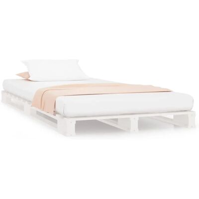 vidaXL 821418 Weißes Palettenbett - Bett vidaXL 821418 Weißes Palettenbett - Bett