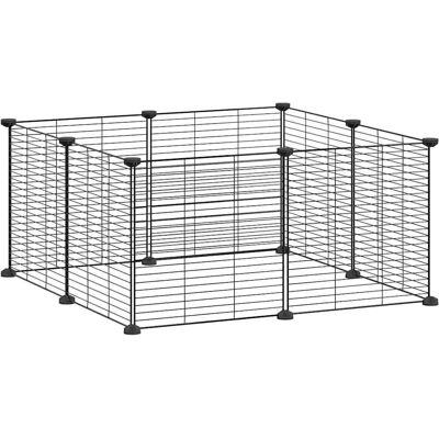 vidaXL 8-Panel Haustierkäfig Schwarz - Kleintierkäfig vidaXL 8-Panel Haustierkäfig Schwarz - Kleintierkäfig