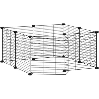 vidaXL 8-Panel Haustierkäfig mit Tür Schwarz 35x35 cm Stahl - Tierkäfig vidaXL 8-Panel Haustierkäfig mit Tür Schwarz 35x35 cm Stahl - Tierkäfig