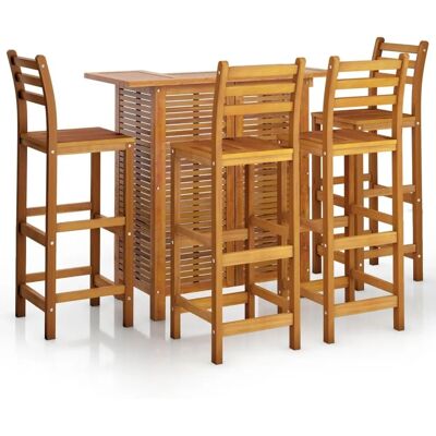 vidaXL Garten-Bar-Set - Akazienholz - Braun vidaXL Garten-Bar-Set - Akazienholz - Braun