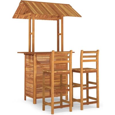 vidaXL Gartenset - Gartenbar mit Akazienholz, 3 Stück vidaXL Gartenset - Gartenbar mit Akazienholz, 3 Stück