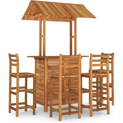 vidaXL Gartentisch-Set - Massives Akazienholz, 5-teilig vidaXL Gartentisch-Set - Massives Akazienholz, 5-teilig