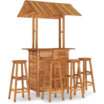 vidaXL Gartentisch-Set aus Akazienholz - 5-teilig vidaXL Gartentisch-Set aus Akazienholz - 5-teilig