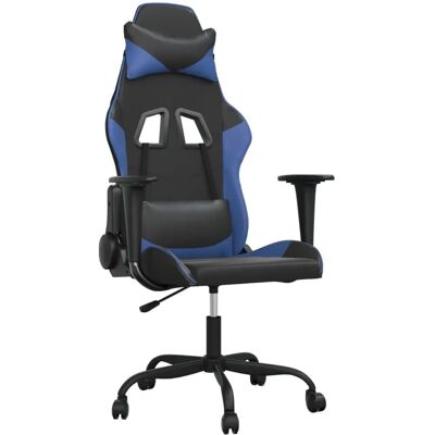 VidaXL Gaming-Stuhl Schwarz Blau mit Massagefunktion VidaXL Gaming-Stuhl Schwarz Blau mit Massagefunktion
