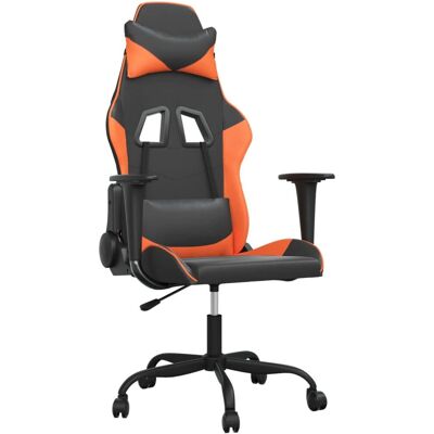 vidaXL Gaming-Stuhl mit Massagefunktion - Schwarz & Orange vidaXL Gaming-Stuhl mit Massagefunktion - Schwarz & Orange