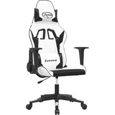 VidaXL Gaming-Stuhl - Langlebiges Kunstleder - Massagefunktion - Höhenverstellbar - 360° Drehbar - Für Gaming & Arbeit VidaXL Gaming-Stuhl - Langlebiges Kunstleder - Massagefunktion - Höhenverstellbar - 360° Drehbar - Für Gaming & Arbeit