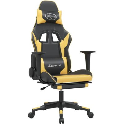 Chaise gaming vidaXL - Massage, Similicuir, Réglable, Rotation 360° Chaise gaming vidaXL - Massage, Similicuir, Réglable, Rotation 360°