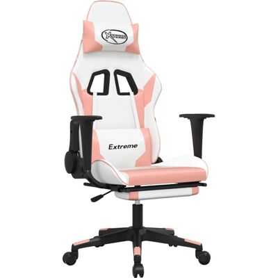 vidaXL Videospielstuhl - Pink und Weiß - Ergonomischer Gaming-Stuhl vidaXL Videospielstuhl - Pink und Weiß - Ergonomischer Gaming-Stuhl