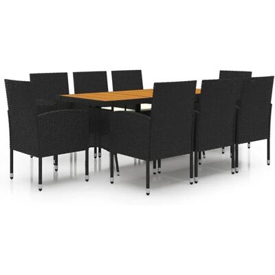 Maisonchic IdaXL Gartentisch-Set - Wetterfestes Rattan - 9 Teile Maisonchic IdaXL Gartentisch-Set - Wetterfestes Rattan - 9 Teile