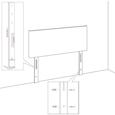 vidaXL Kopfteile - 2 Stück - 72x5x78/88 cm - Kunstleder - Cappuccino - Kopfteil vidaXL Kopfteile - 2 Stück - 72x5x78/88 cm - Kunstleder - Cappuccino - Kopfteil