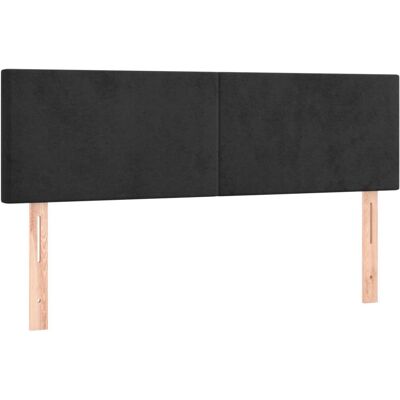 vidaXL Kopfteile - Schwarz - Kopfteil - 144x5x78/88 cm vidaXL Kopfteile - Schwarz - Kopfteil - 144x5x78/88 cm