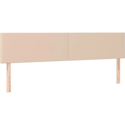 vidaXL Kopfteile - 2 St - 90x5x78/88 - Kunstleder Cappuccino - Schlafzimmermöbel vidaXL Kopfteile - 2 St - 90x5x78/88 - Kunstleder Cappuccino - Schlafzimmermöbel