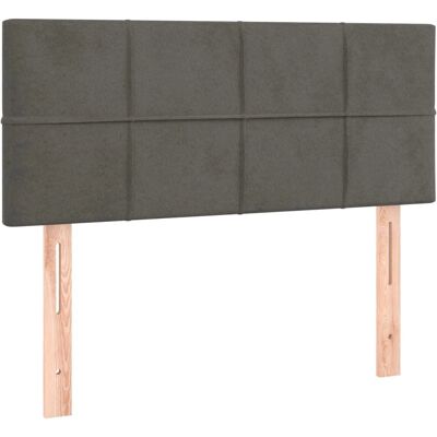 vidaXL Kopfteil Dunkelgrau 100x5x78/88 cm Samt - Kopfteil vidaXL Kopfteil Dunkelgrau 100x5x78/88 cm Samt - Kopfteil