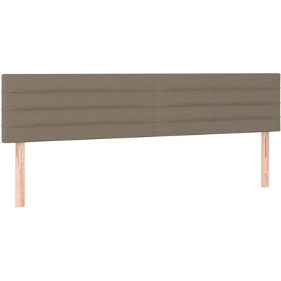 vidaXL Headboards 2 stuks taupe 90x5x78/88 cm stof - Hoofdeinden vidaXL Headboards 2 stuks taupe 90x5x78/88 cm stof - Hoofdeinden