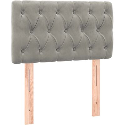 vidaXL Kopfteil Light Grey - Kopfteil, Verstellbar, Samt - Kopfteil vidaXL Kopfteil Light Grey - Kopfteil, Verstellbar, Samt - Kopfteil