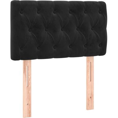 vidaXL Kopfteil Schwarz Samt 80x7x78/88 cm - Kopfteil vidaXL Kopfteil Schwarz Samt 80x7x78/88 cm - Kopfteil