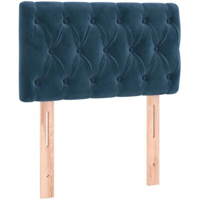 vidaXL Hoofdbord Donkerblauw Fluweel 80x7x78/88 cm - Hoofdbord vidaXL Hoofdbord Donkerblauw Fluweel 80x7x78/88 cm - Hoofdbord