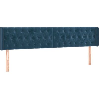 vidaXL Kopfteile Dunkelblau 90x7x78/88 cm Samt - Kopfteil vidaXL Kopfteile Dunkelblau 90x7x78/88 cm Samt - Kopfteil