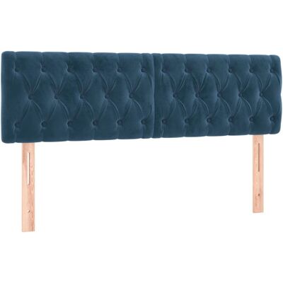 vidaXL Kopfteile Dunkelblau - 2 Stk., Samt, 160 cm vidaXL Kopfteile Dunkelblau - 2 Stk., Samt, 160 cm
