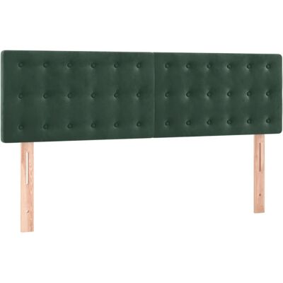 vidaXL Kopfteil Dark Green - 2 Stück, Samt, 72x5x78/88 cm - Kopfende vidaXL Kopfteil Dark Green - 2 Stück, Samt, 72x5x78/88 cm - Kopfende
