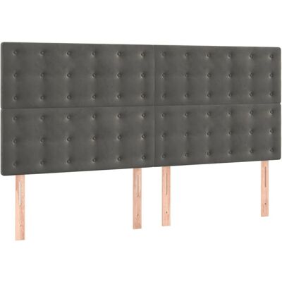 vidaXL Kopfteil 2 Stk. Dunkelgrau - Kopfteil vidaXL Kopfteil 2 Stk. Dunkelgrau - Kopfteil