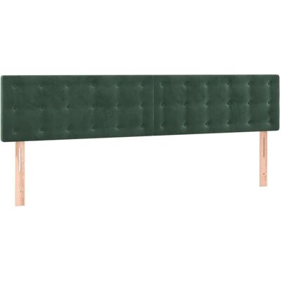 vidaXL Kopfteile 2 Stück Dunkelgrün Samt 80x5x78/88 cm - Kopfteil vidaXL Kopfteile 2 Stück Dunkelgrün Samt 80x5x78/88 cm - Kopfteil