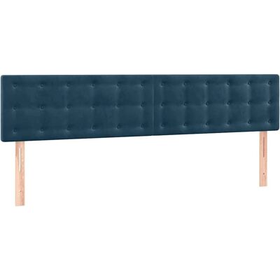 vidaXL Hoofdborden 2 stuks Donkerblauw Fluweel 80x5x78/88 cm - Hoofdborden vidaXL Hoofdborden 2 stuks Donkerblauw Fluweel 80x5x78/88 cm - Hoofdborden