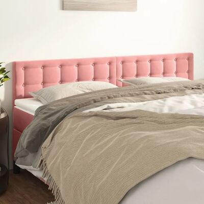 vidaXL Kopfteile 2 Stk. Rosa Samt - Kopfteil vidaXL Kopfteile 2 Stk. Rosa Samt - Kopfteil