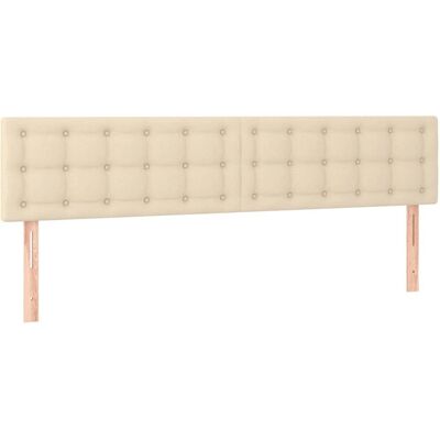 vidaXL Kopfteile Creme - Höhenverstellbar - 2 Stück vidaXL Kopfteile Creme - Höhenverstellbar - 2 Stück