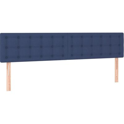 vidaXL Kopfteil 2 Stk. Blau 90x5x78/88 cm Stoff vidaXL Kopfteil 2 Stk. Blau 90x5x78/88 cm Stoff
