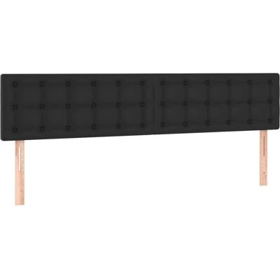 MAISONCHIC 2 Kopfteile Schwarz Kunstleder 90x5x78/88 cm - Kopfteil MAISONCHIC 2 Kopfteile Schwarz Kunstleder 90x5x78/88 cm - Kopfteil