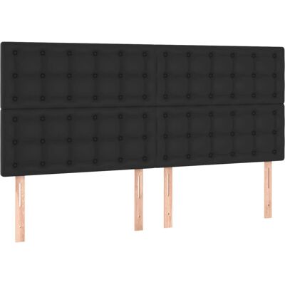 vidaXL Kopfteil - Schwarz - Höhenverstellbar - Elegantes Design - 200cm vidaXL Kopfteil - Schwarz - Höhenverstellbar - Elegantes Design - 200cm