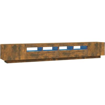 vidaXL 3-teiliger TV-Schrank aus Rauch-Eiche mit LED-Lichtern vidaXL 3-teiliger TV-Schrank aus Rauch-Eiche mit LED-Lichtern