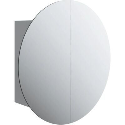 vidaXL Grå badeværelsesskab med spejl og LED - 70 cm vidaXL Grå badeværelsesskab med spejl og LED - 70 cm